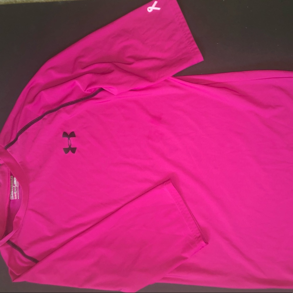 Under armor pink boys athlete shirt
